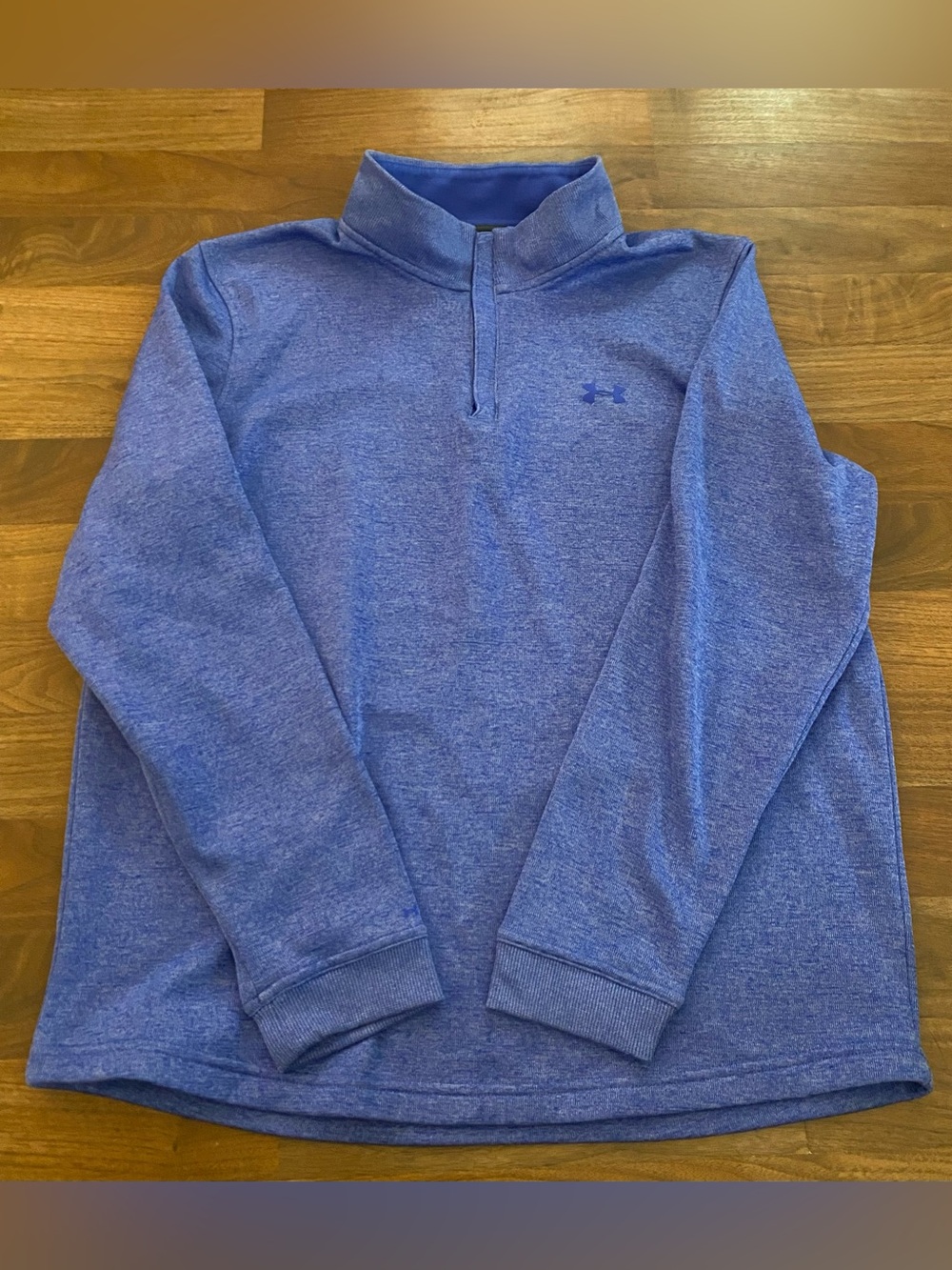Under Armour Coldgear Men's Heather Royal Blue Quarter-Zip Performance Pullover
